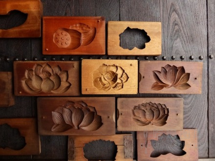 日本昭和时期的传统点心洋菓子的木质模具-吃